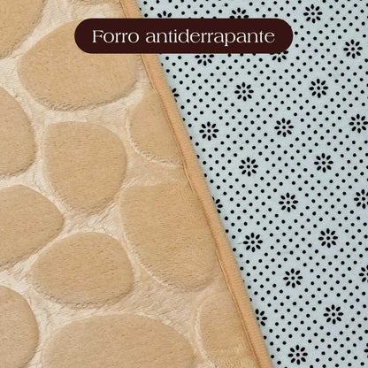 Pebble Brown Non-Slip Bath Mat