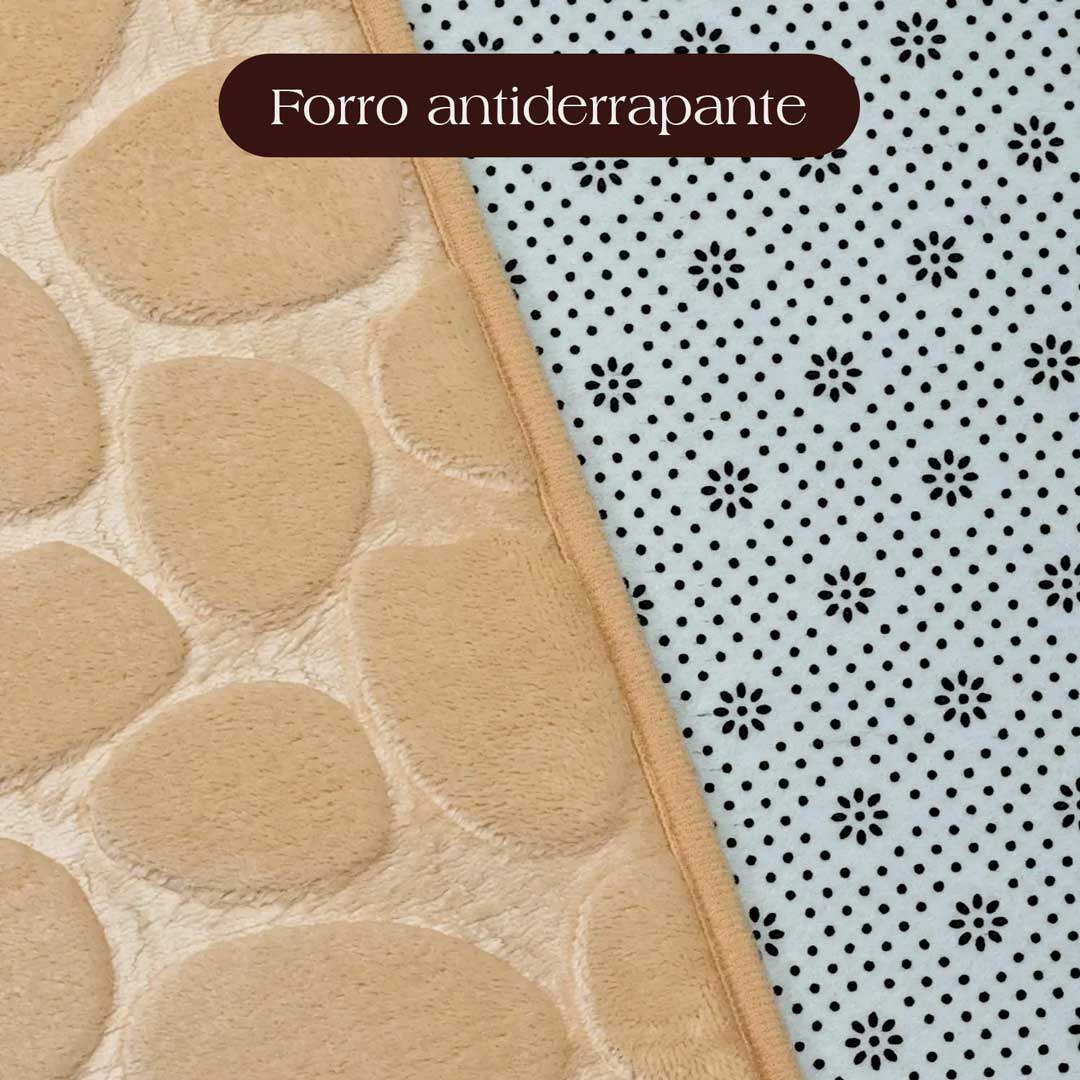 Pebble Black Non-Slip Bath Mat
