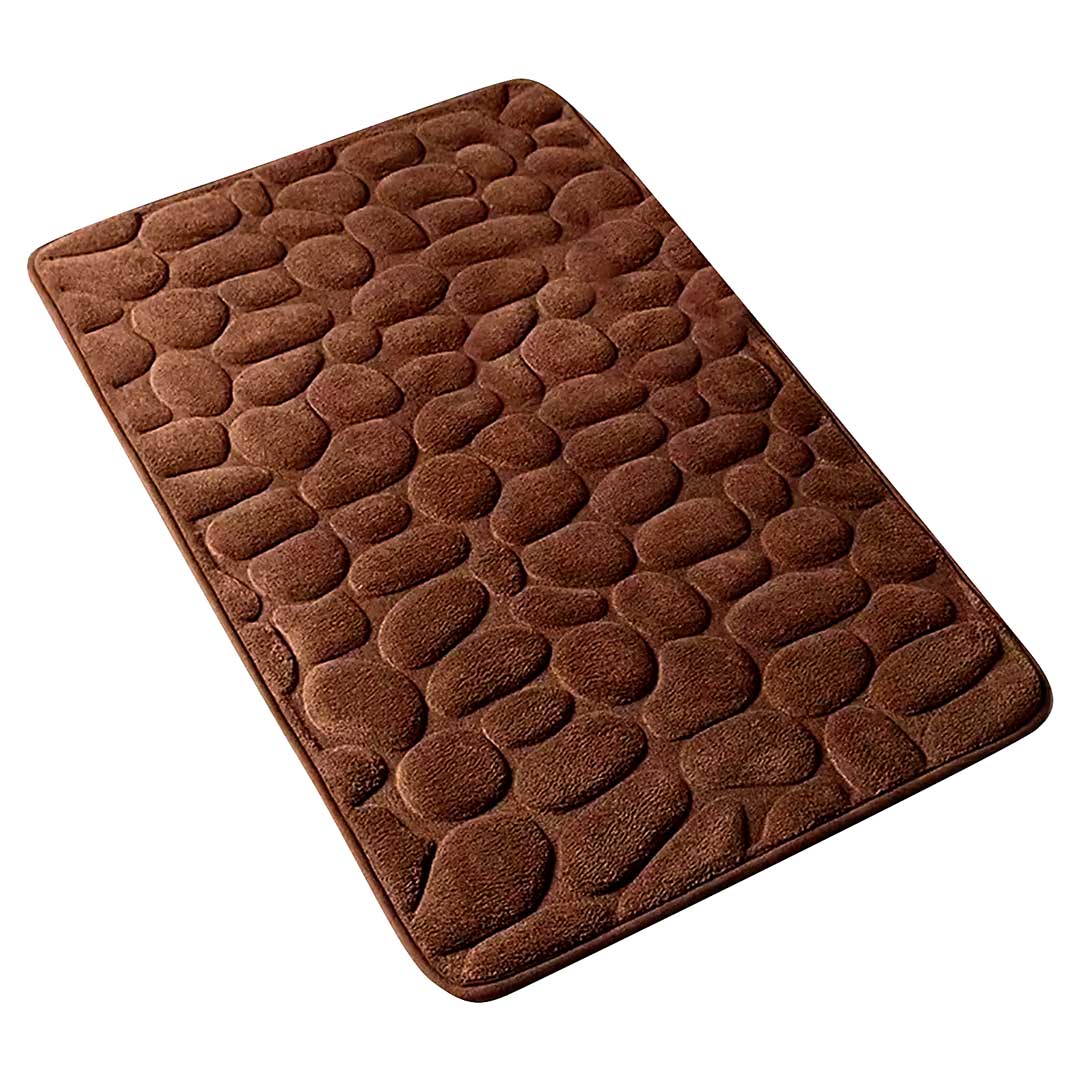 Pebble Brown Non-Slip Bath Mat