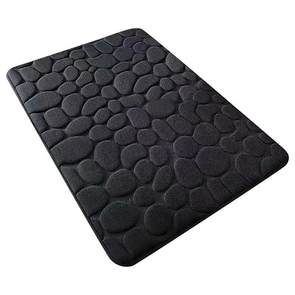 Pebble Black Non-Slip Bath Mat