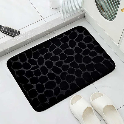 Pebble Black Non-Slip Bath Mat