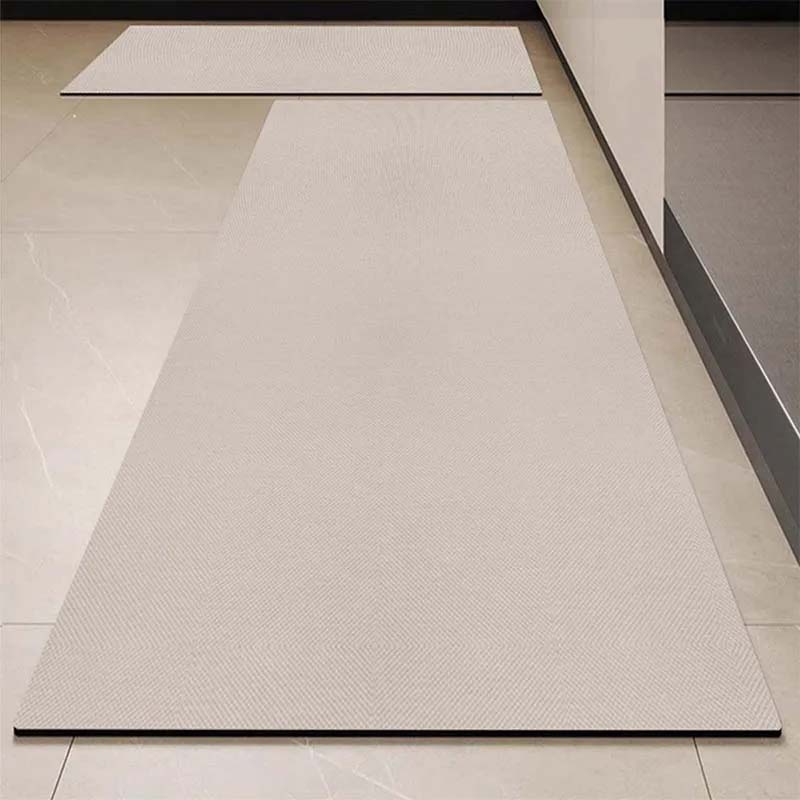 Non-Slip Waterproof Monochrome Kitchen Rug