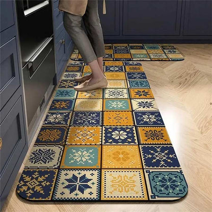 YB Tile Kitchen Rug Set – 2 Pieces