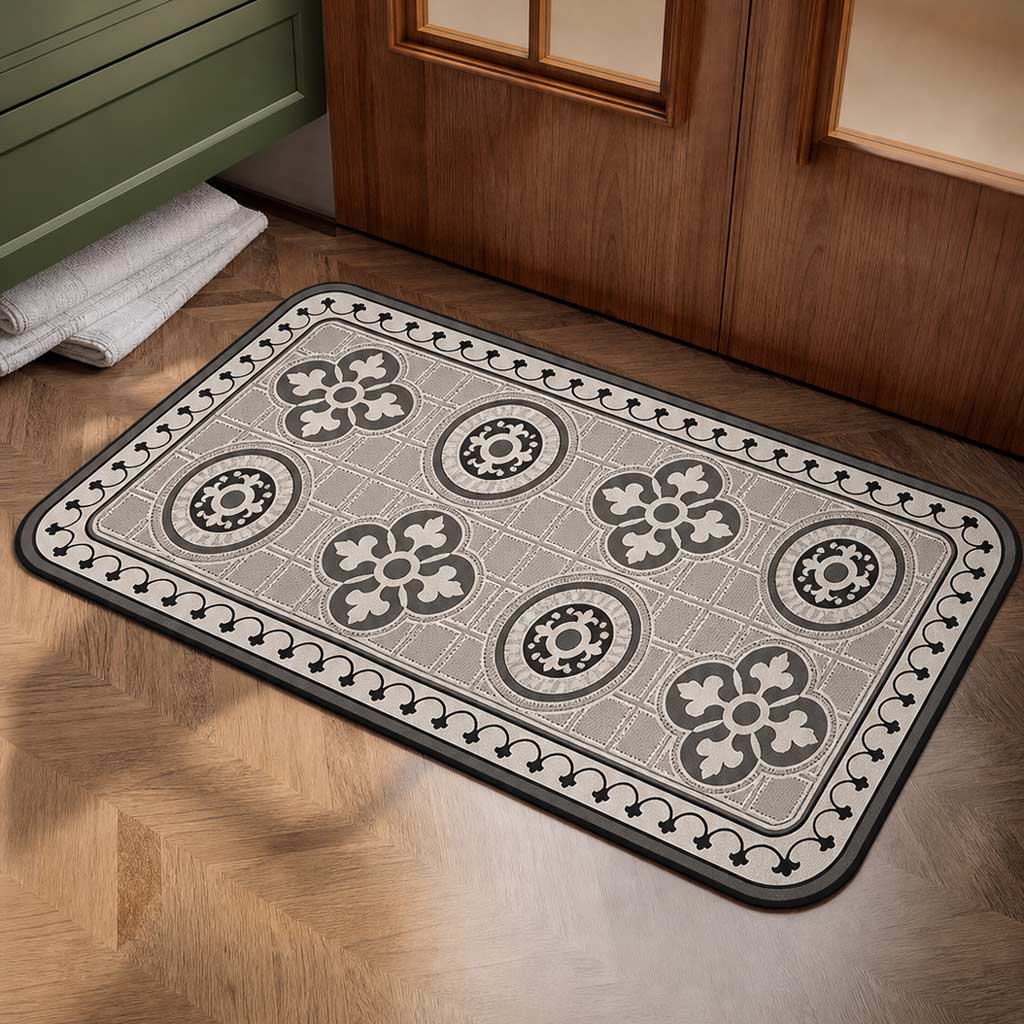 Bruges Tile Kitchen Rug Set – 2 Pieces