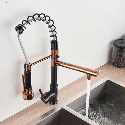 Gourmet Kitchen Faucet – Premium Black Rosé Gold