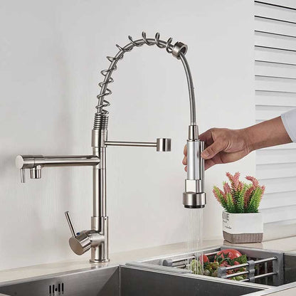 Gourmet Kitchen Faucet – Premium Brushed Nickel