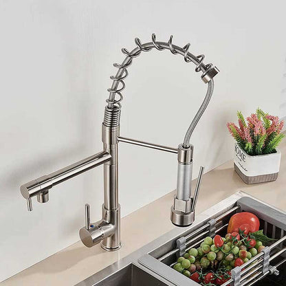 Gourmet Kitchen Faucet – Premium Brushed Nickel