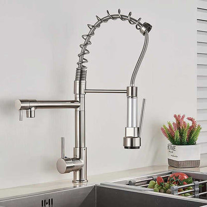 Gourmet Kitchen Faucet – Premium Brushed Nickel