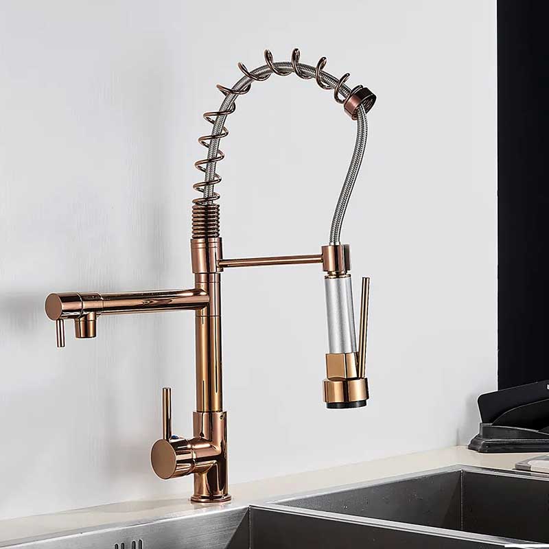 Gourmet Kitchen Faucet – Premium Rosé Gold