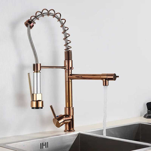 Gourmet Kitchen Faucet – Premium Rosé Gold