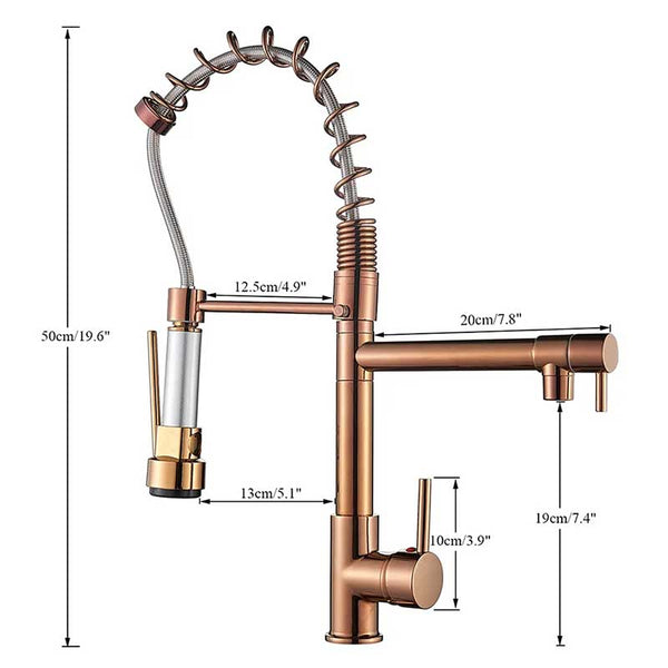Gourmet Kitchen Faucet – Premium Rosé Gold