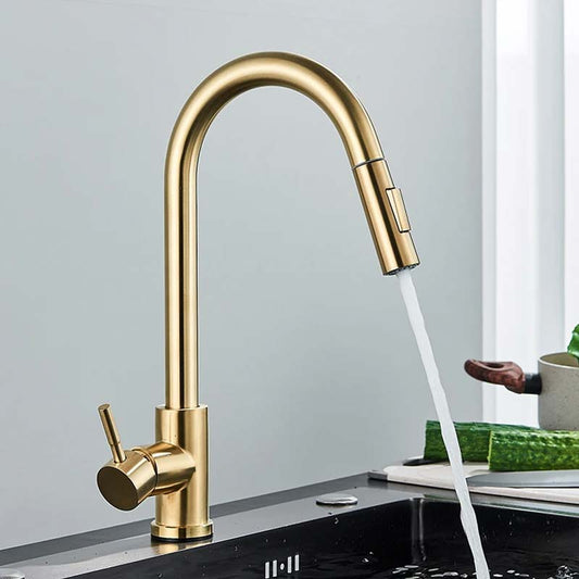 Gourmet Kitchen Faucet – Slim Gold Escovado