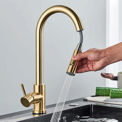 Gourmet Kitchen Faucet – Slim Gold Escovado