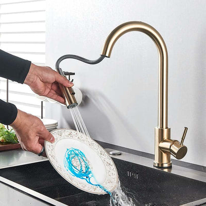 Gourmet Kitchen Faucet – Slim Gold Escovado
