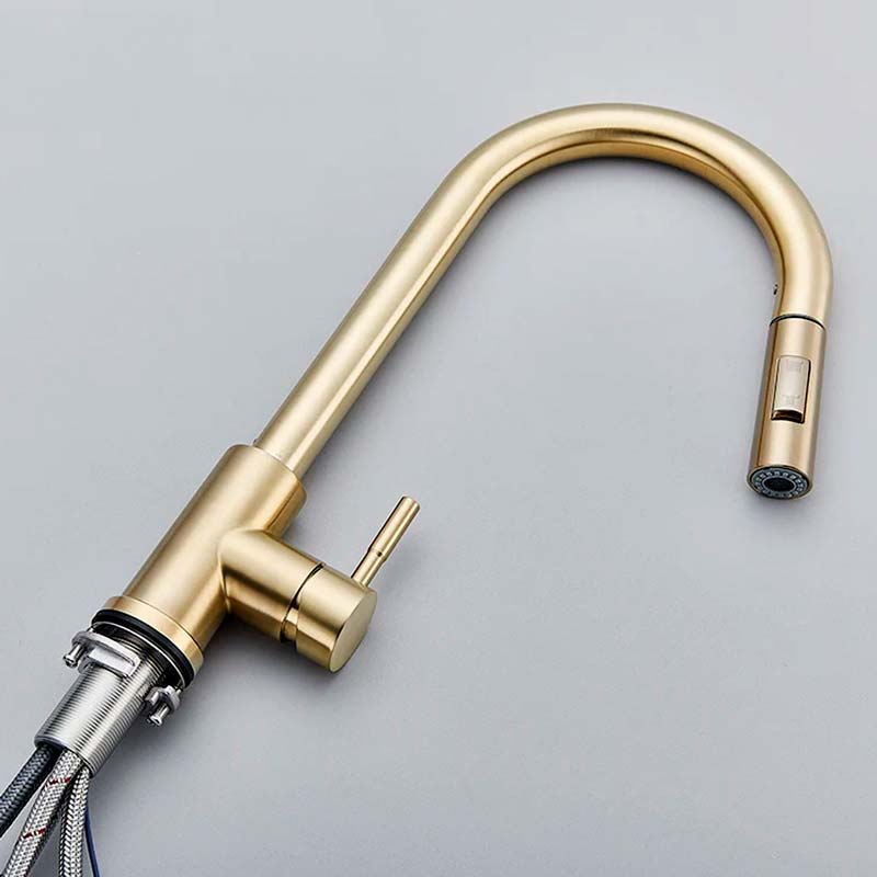 Gourmet Kitchen Faucet – Slim Gold Escovado
