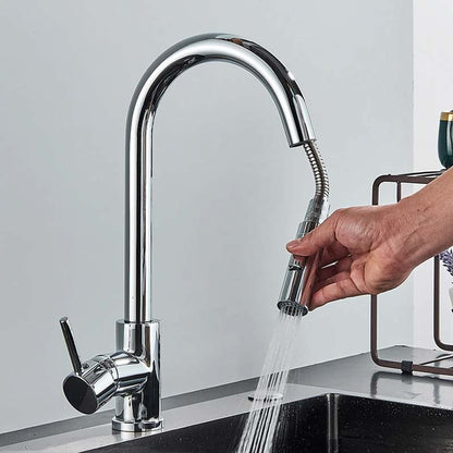 Gourmet Kitchen Faucet – Slim Chrome