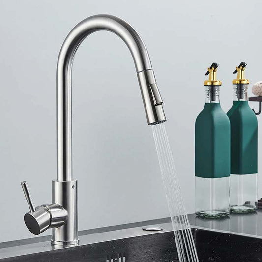 Gourmet Kitchen Faucet – Slim Brushed Nickel