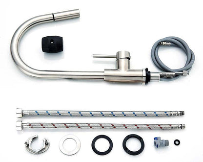 Gourmet Kitchen Faucet – Slim Brushed Nickel