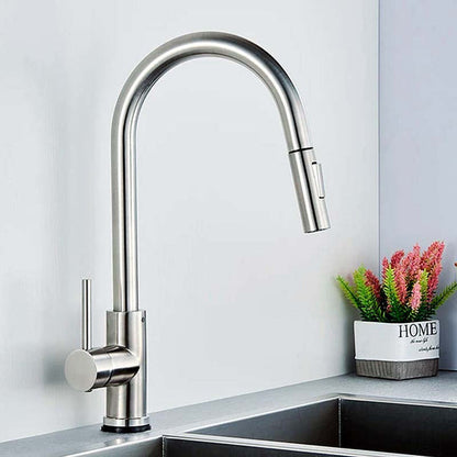 Gourmet Kitchen Faucet – Slim Brushed Nickel