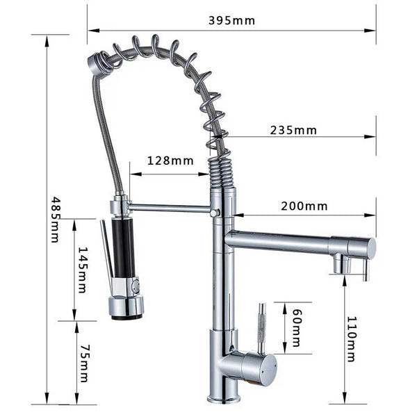 Gourmet Kitchen Faucet – Premium Brushed Nickel