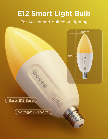 Refurbished Govee E12 Smart Candle Light Bulbs
