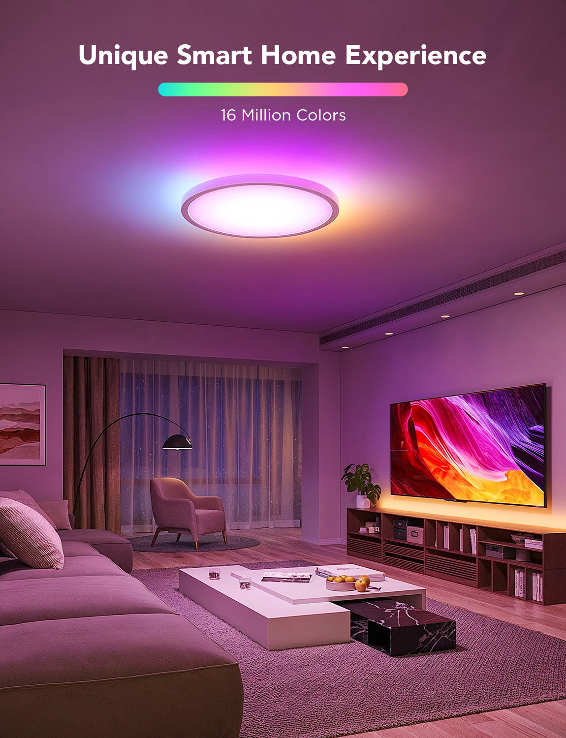 Refurbished Govee 12-Inch RGBWW + RGBIC Smart Ceiling Light