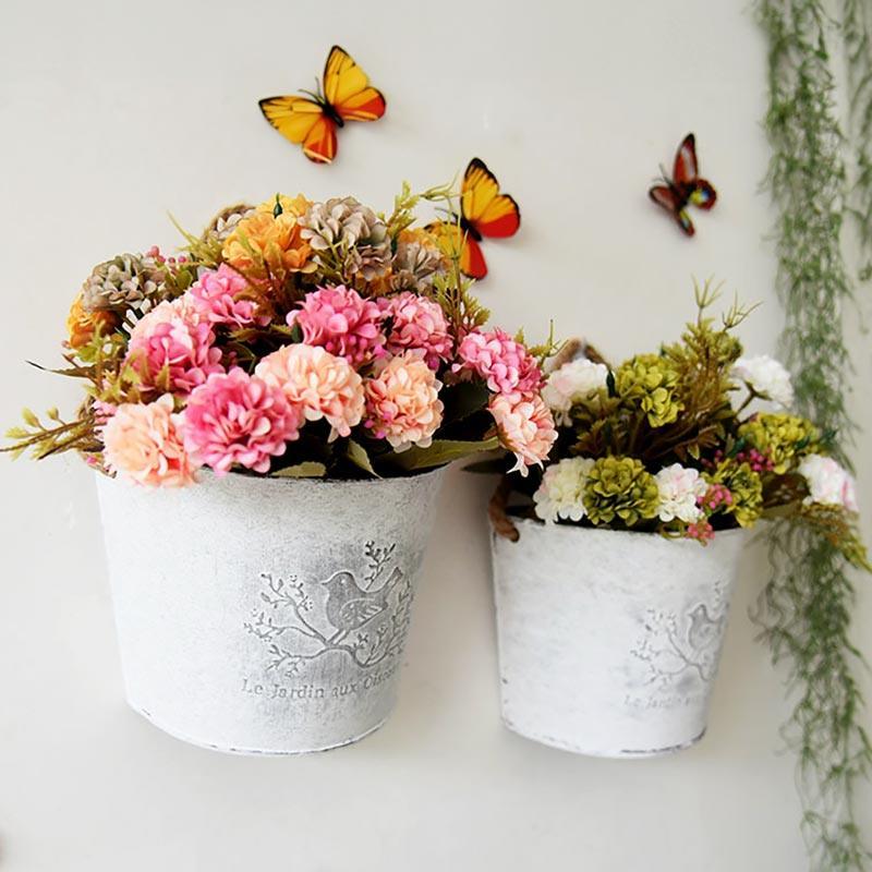 Provence Rustic Bucket Decorative Vase