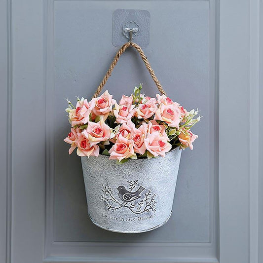 Provence Rustic Bucket Decorative Vase