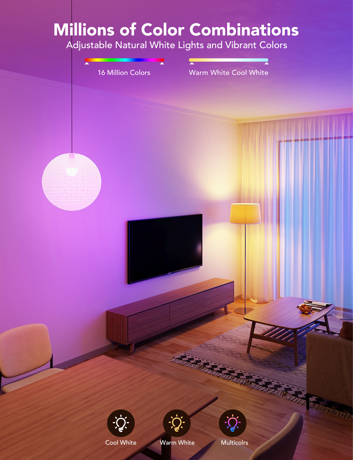 【Business Only】Govee A19 Smart RGBWW Bulbs E26 1200lm