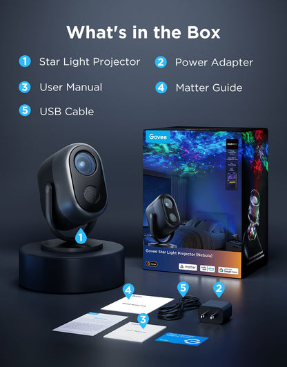 Refurbished Govee Star Light Projector with Nebula Effect