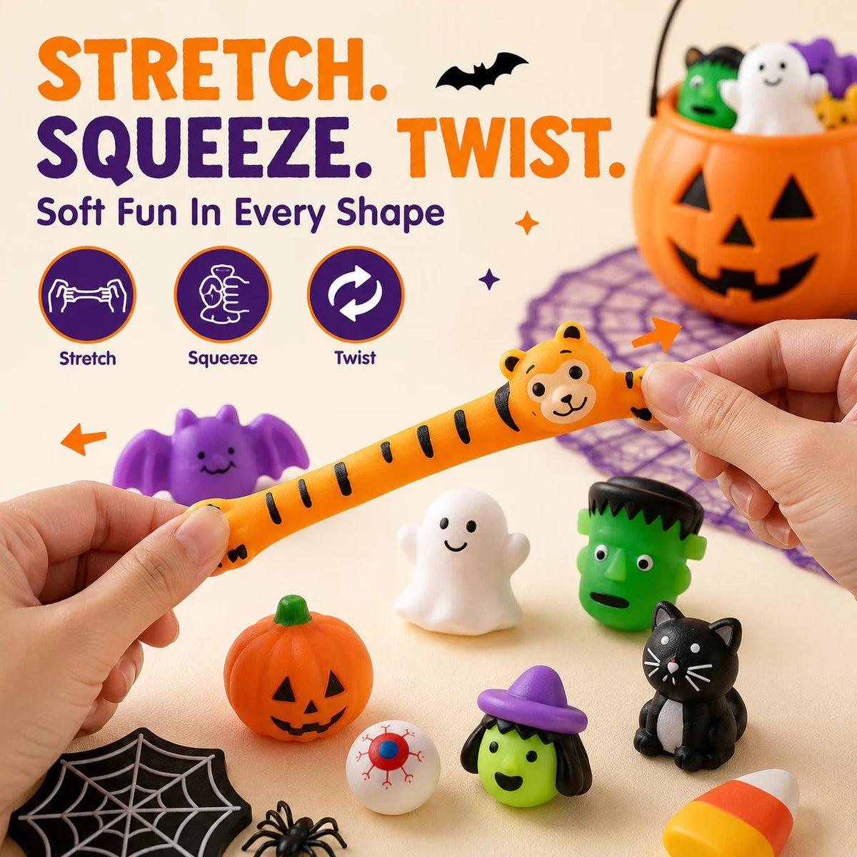 🎃Last Day 50% OFF🔥 - 🎃 30PCS Halloween Mochi Squishy Toys
