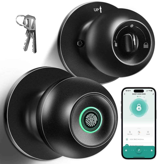 Smart Door Knob with Fingerprint Lock