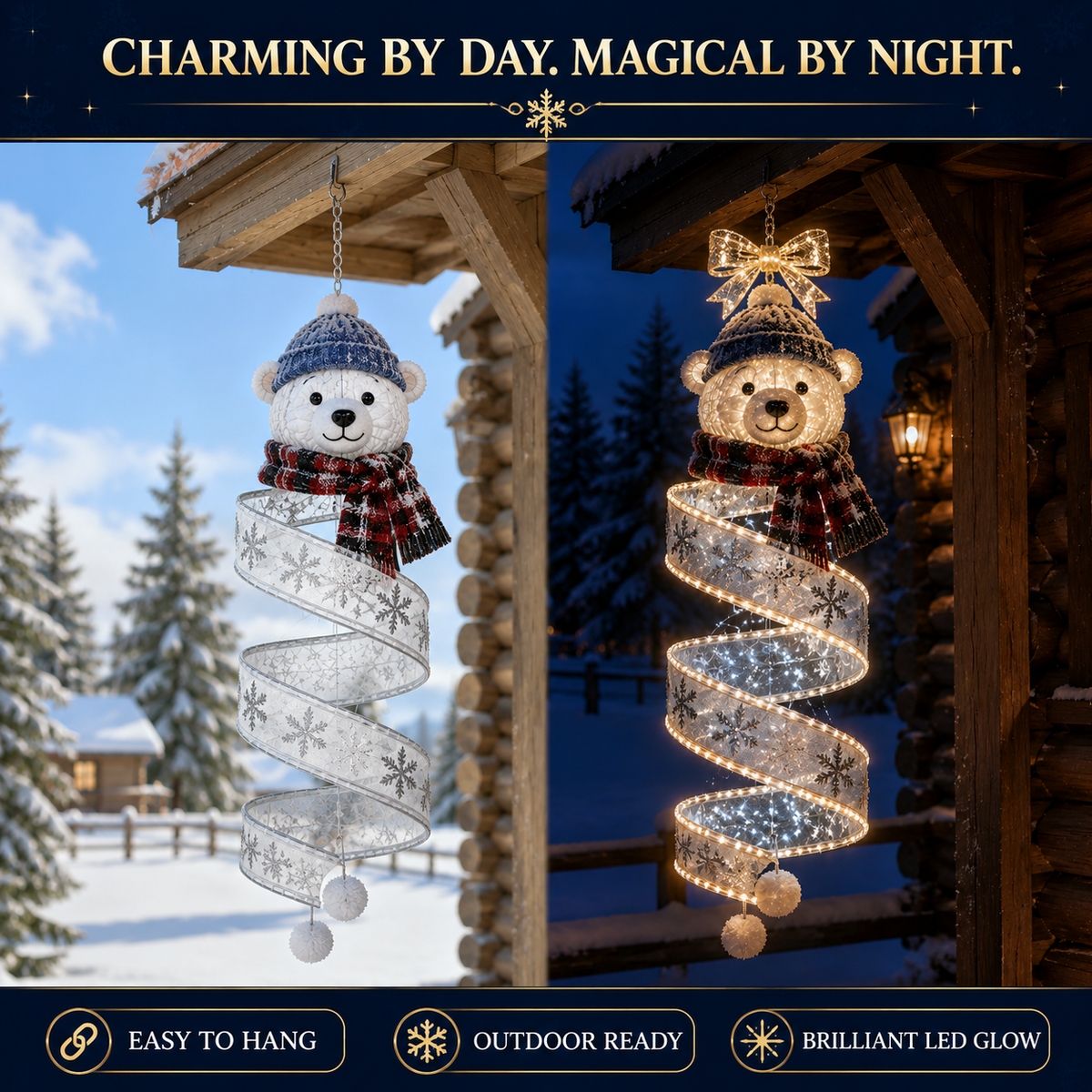 🏡🎄Last day for 50% off🎄Christmas Magic Spiral Hanging LED Light Collection (Copy)