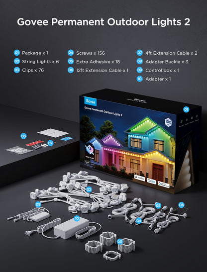 what's in the white Govee permanent outdoor light