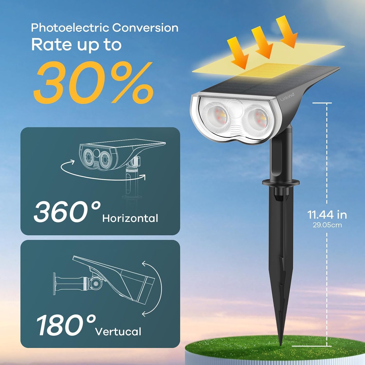 BrightRay Solar Spot Garden Light — home decor (view 3)