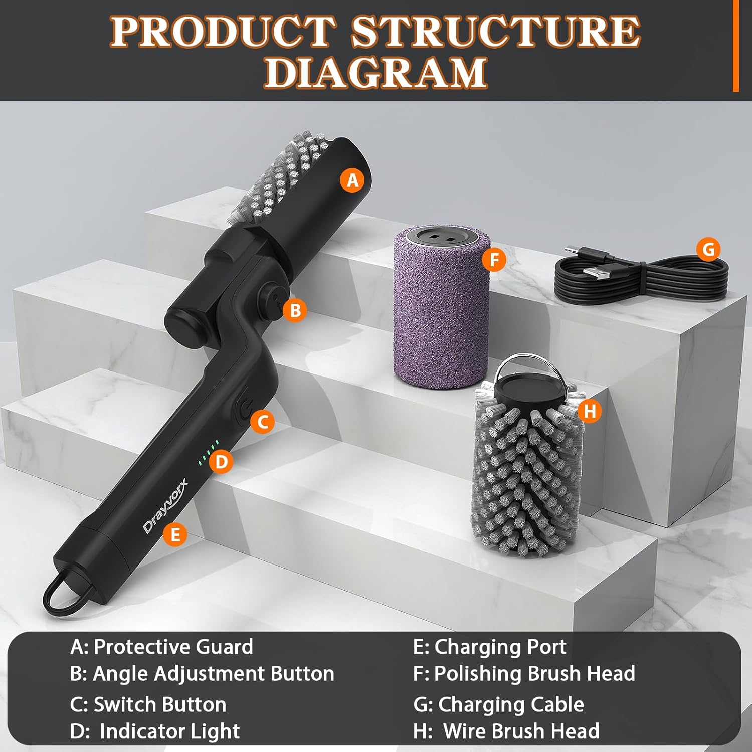 Cordless Electric BBQ Grill Cleaner — home decor (view 8)