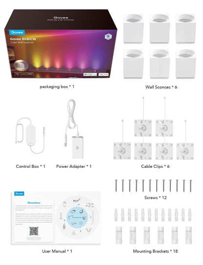 【Business Only】Govee RGBIC Cube Wall Sconces