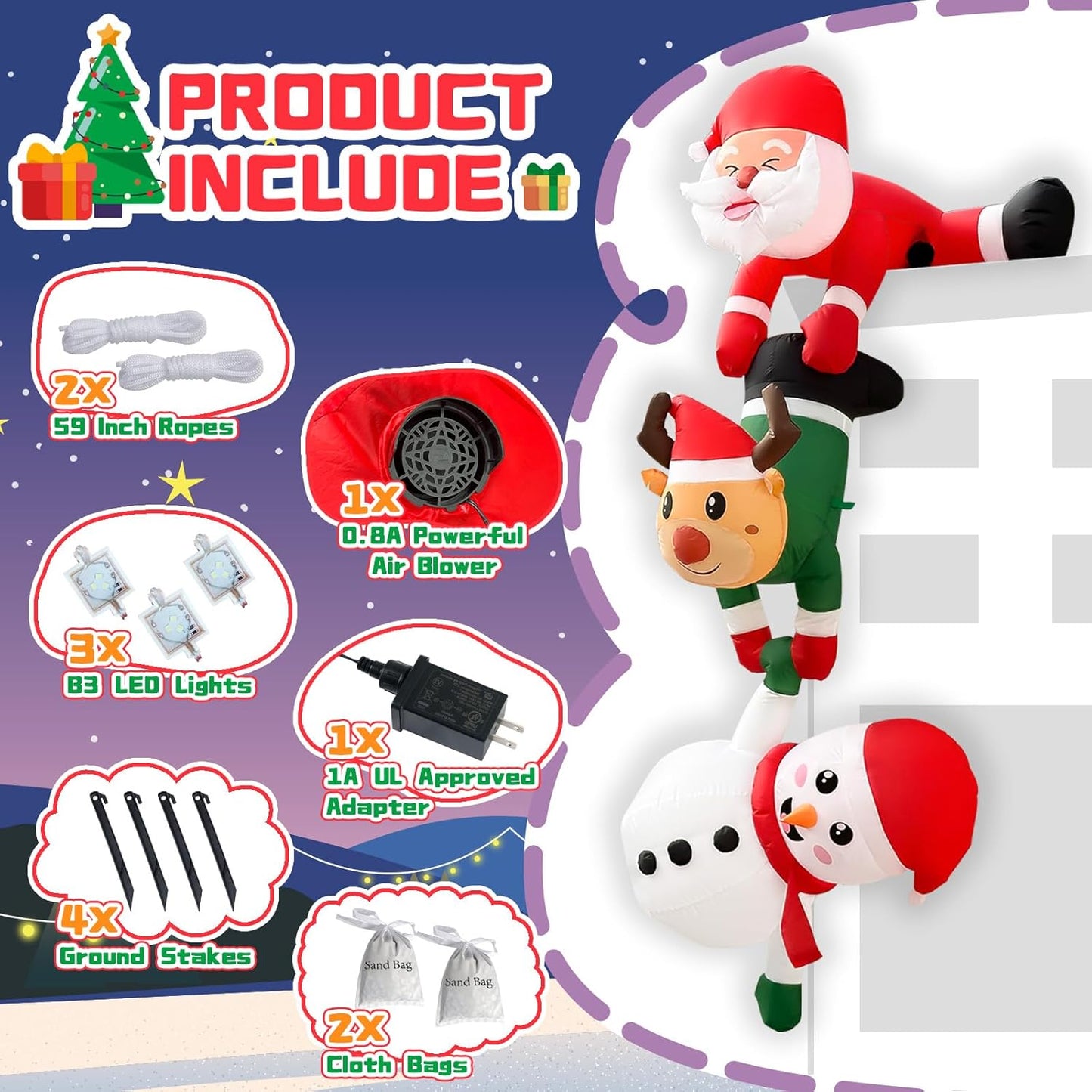 Festive Climbing Santa Fun