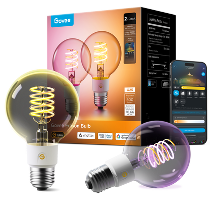 Govee G25 Smart Edison Light Bulb E26 500lm